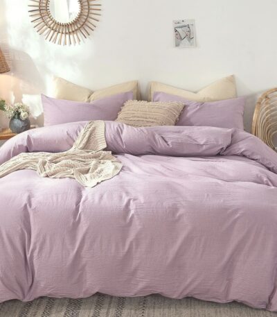 lenjerie pat bumbac percale roz