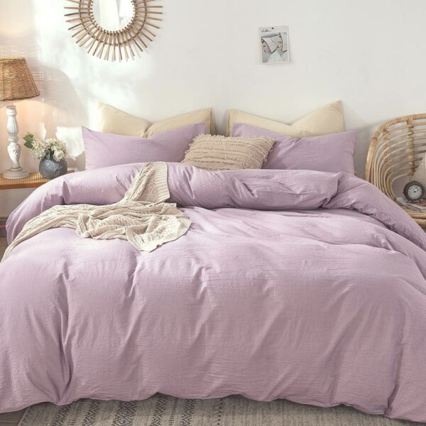 lenjerie pat bumbac percale roz