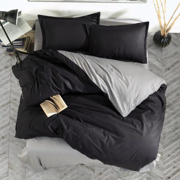 lenjerie pat neagra bumbac ranforce prestige v3