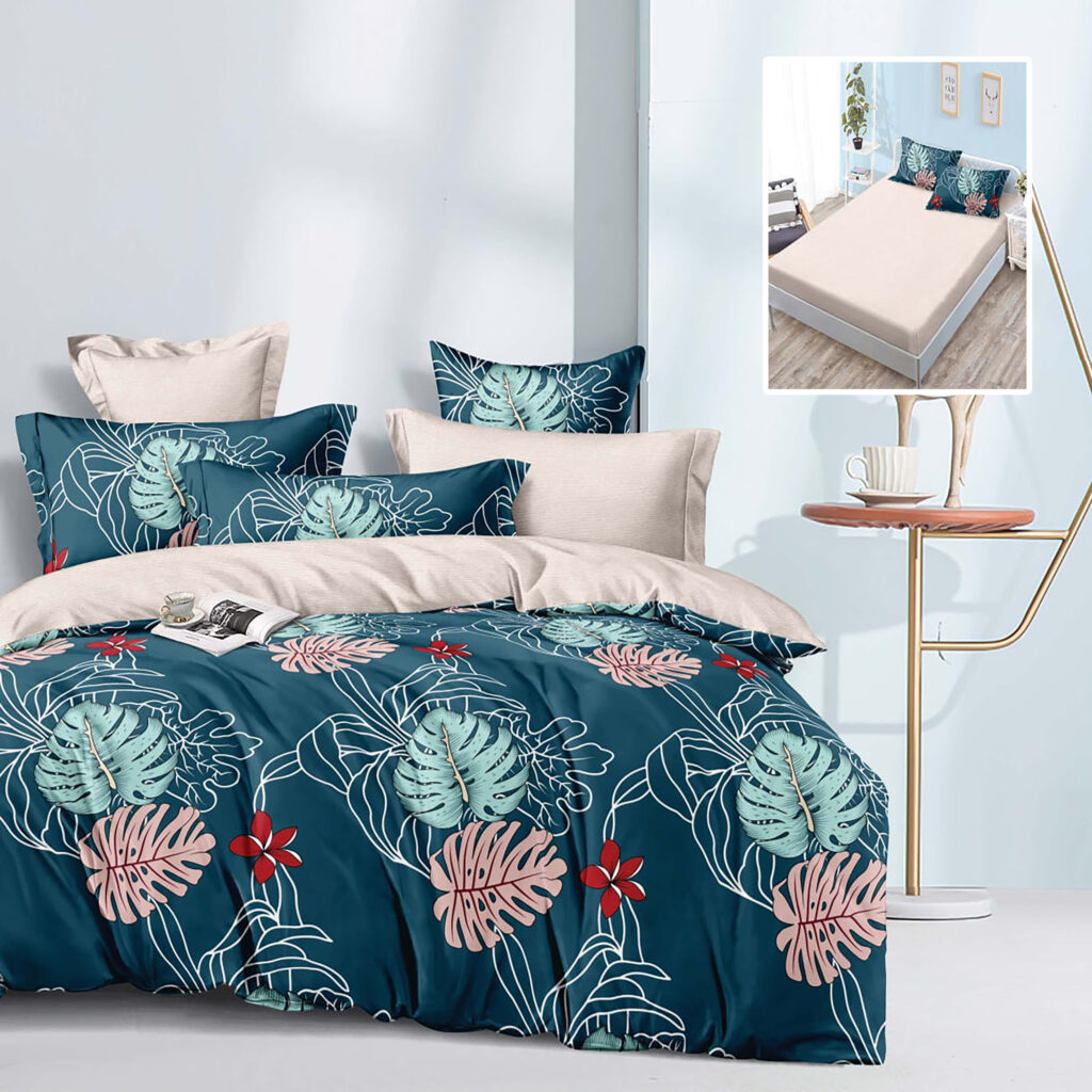 lenjerie pat cu elastic bumbac finet