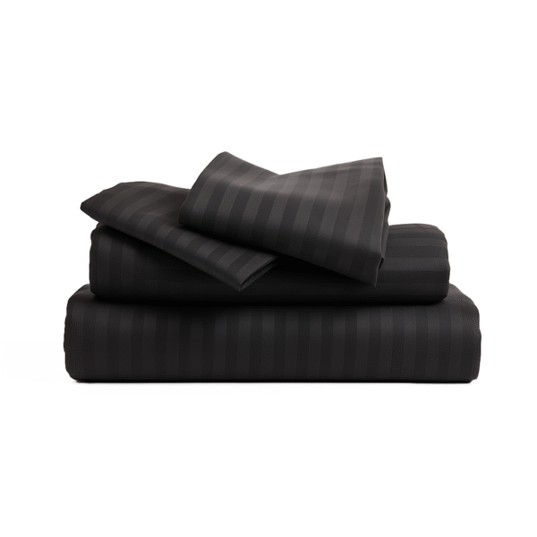 lenjerie pat damasc neagra