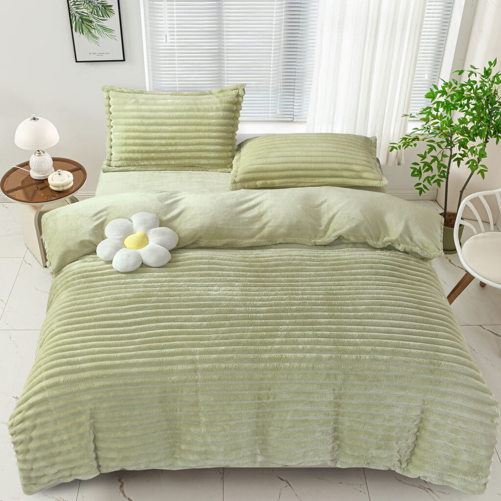lenjerie pat cocolino line verde masliniu